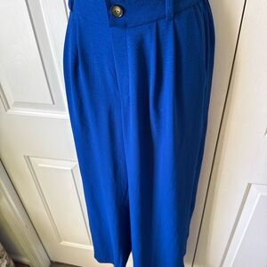 Vibrant Blue High-Waisted Pants